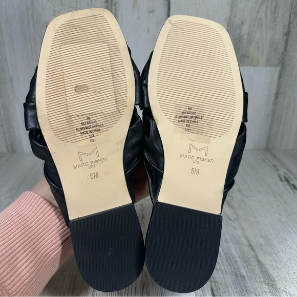New Marc Fisher Farisa 3 Knot Square Toe Slide Sandal #382 - Picture 7 of 9